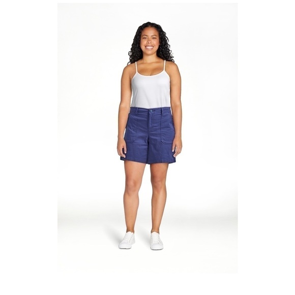 NWT-Lee-22M-medieval blue-mid rise, lightweight, Shorts. Button zipper to close. - Picture 1 of 16